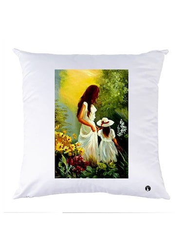 Printed Pillow polyester White 30x30cm