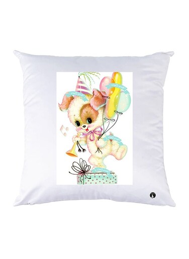 Printed Pillow polyester White 30x30cm