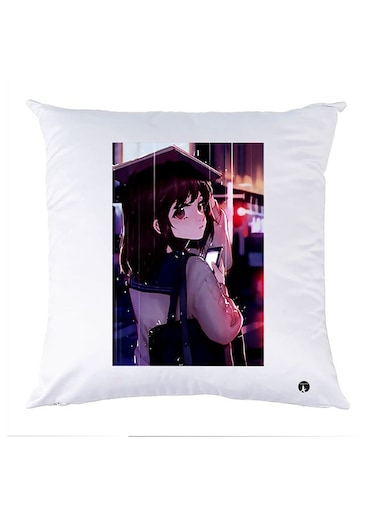 Printed Pillow Case polyester White 30x30cm