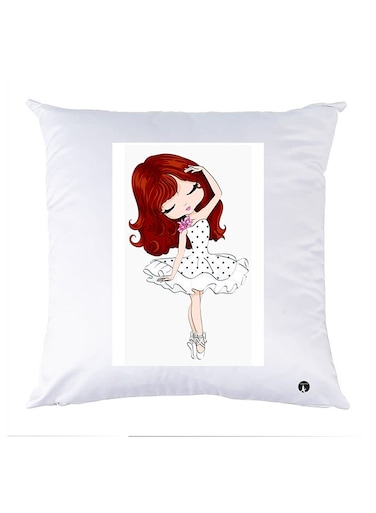 Printed Pillow polyester White 30x30cm