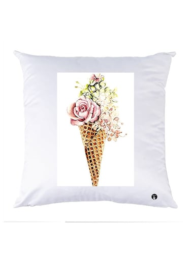 Printed Pillow Case Polyester White 30x30cm