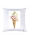 Printed Pillow Case Polyester White 30x30cm