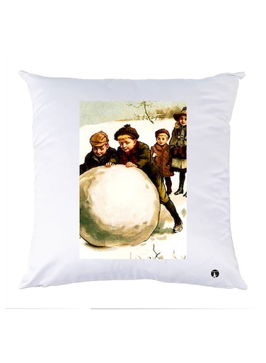 Printed Pillow polyester White 30x30cm