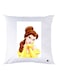 Cartoon Princess Printed Decorative Throw Pillow White/Brown/Yellow 30x30cm