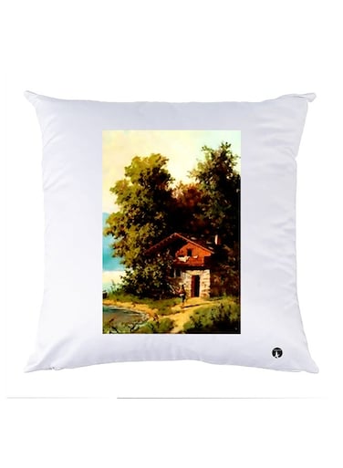 Printed Pillow Case polyester White 30x30cm
