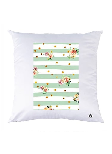 Printed Pillow Case Polyester White 30x30cm