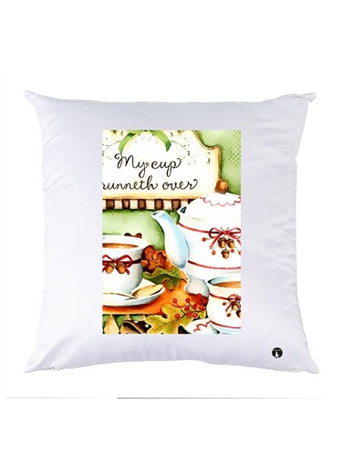 Printed Pillow Case polyester White 30x30cm