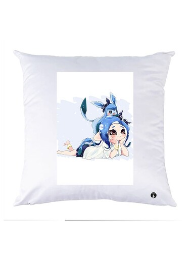 Printed Pillow Case polyester White 30x30cm