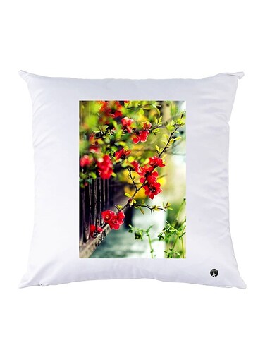 Printed Pillow Case Polyester White 30x30cm