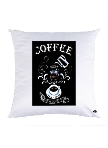Printed Pillow polyester White 30x30cm