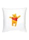 Winnie The Pooh Character Printed Decorative Pillow White/Yellow/Red 16x16inch