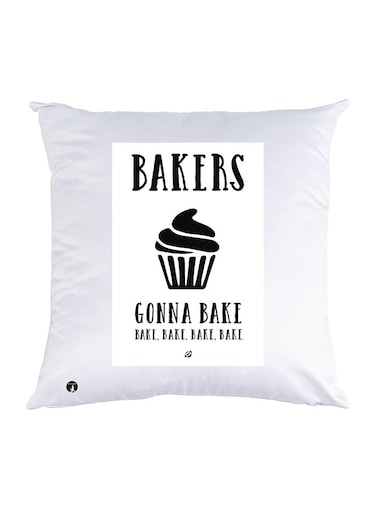 Printed Pillow Case polyester White 30x30cm