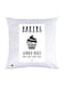 Printed Pillow Case polyester White 30x30cm