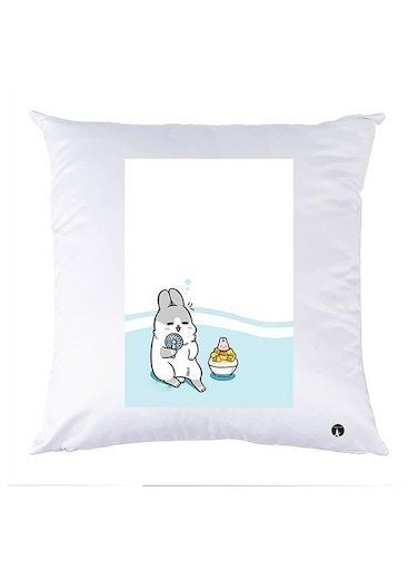 Printed Pillow polyester White 30x30cm