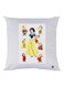 Cartoon Characters Printed Decorative Throw Pillow White/Yellow/Blue 30x30cm