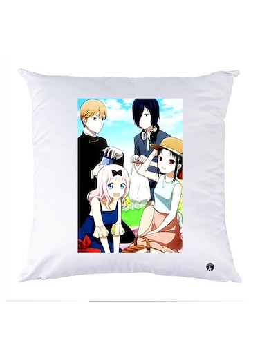 Printed Pillow polyester White 30x30cm