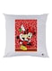 Mickey And Minnie Mouse Printed Decorative Throw Pillow White/Red/Black 40x40cm