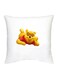 Winnie The Pooh Character Printed Decorative Pillow White/Yellow/Red 16x16inch