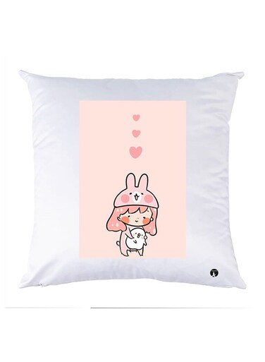 Printed Pillow polyester White 30x30cm