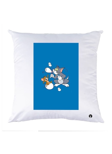 Printed Pillow Case polyester White 30x30cm