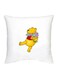 Winnie The Pooh Character Printed Decorative Pillow White/Yellow/Red 16x16inch