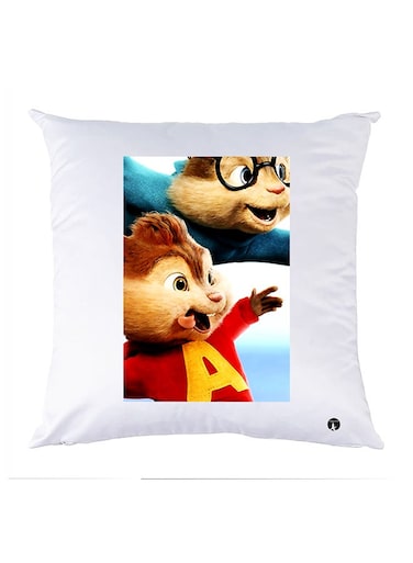 Printed Pillow Case polyester White 30x30cm