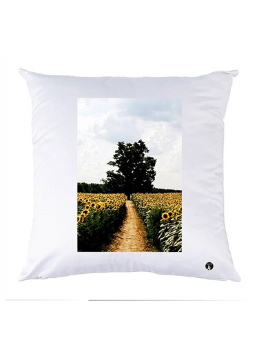 Printed Pillow Case polyester White 30x30cm