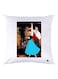 Cartoon Printed Throw Pillow White/Red/Blue 30x30cm