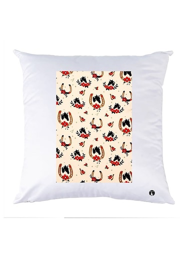 Printed Pillow Case polyester White 30x30cm