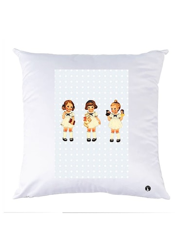 Printed Pillow polyester White 30x30cm