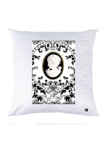 Printed Pillow polyester White/Black 30x30cm