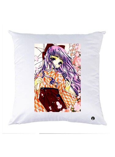 Printed Pillow polyester White 30x30cm