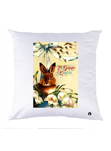 Printed Pillow Case polyester White 30x30cm