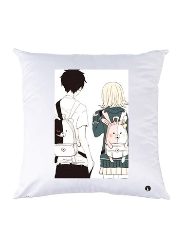 Printed Pillow Case polyester White 30x30cm