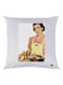Womens Printed Throw Pillow White/Pink/Yellow 30x30cm