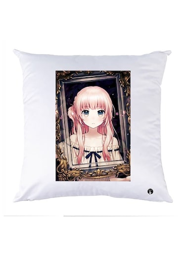 Printed Pillow polyester White 30x30cm