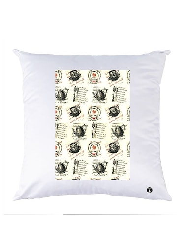 Printed Pillow Case polyester White 30x30cm