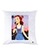 Girl Printed Throw Pillow White/Brown/Beige 30x30cm