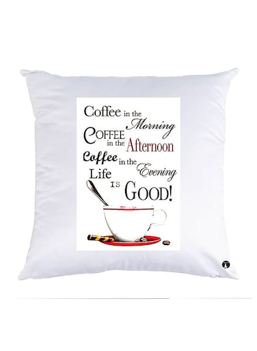 Printed Pillow polyester White 30x30cm