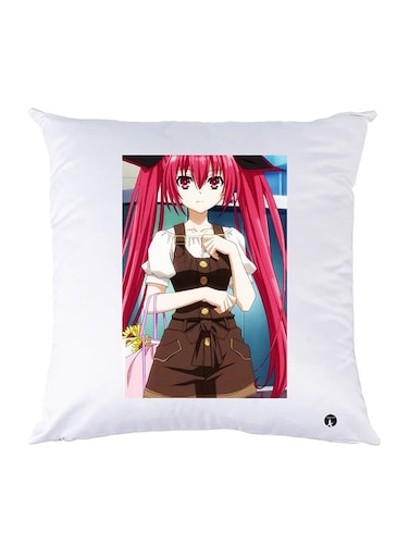Printed Pillow Polyester White 30x30cm