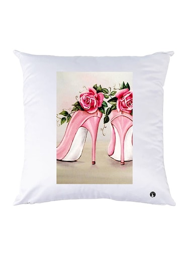 Printed Pillow Case polyester White 30x30cm