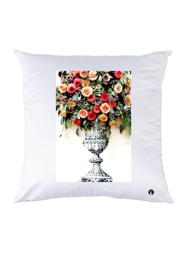 Printed Pillow Case polyester White 30x30cm