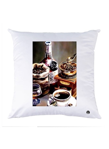 Printed Pillow polyester White 30x30cm