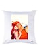 Cartoon Printed Throw Pillow White/Red/Orange 40x40cm