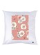 Flower Printed Decorative Throw Pillow White/Pink/Grey 30x30cm