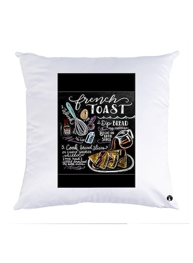 Printed Pillow Case Polyester White 30x30cm