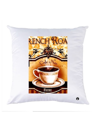 Printed Pillow Polyester White 30x30cm