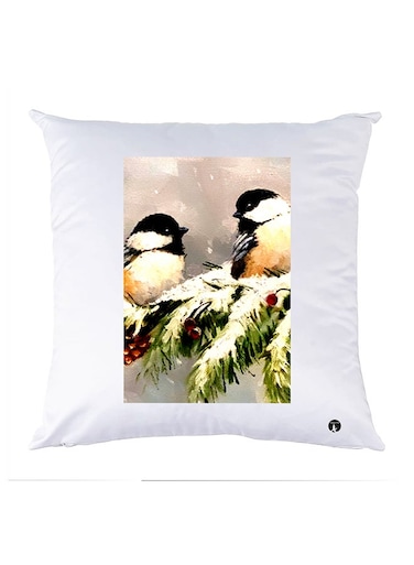 Printed Pillow Case polyester White 30x30cm
