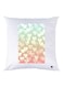 Heart Printed Decorative Throw Pillow White/Green/Pink 30x30cm
