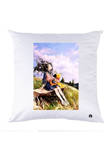 Printed Pillow Case polyester White 30x30cm